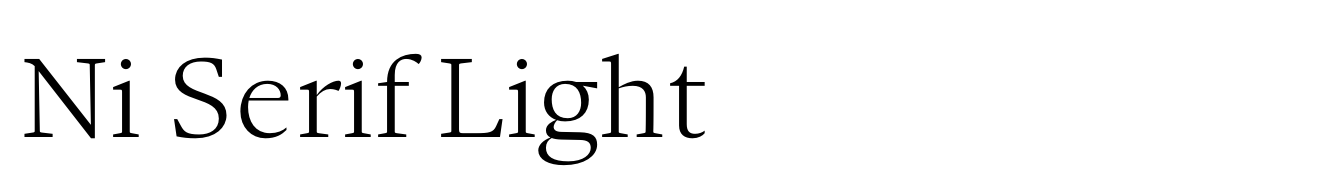 Ni Serif Light
